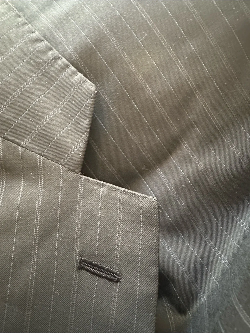 Kiton Napoli 14 Micron Charcoal Pinstripe Men’s Sports Coat Blazer Size 48 L